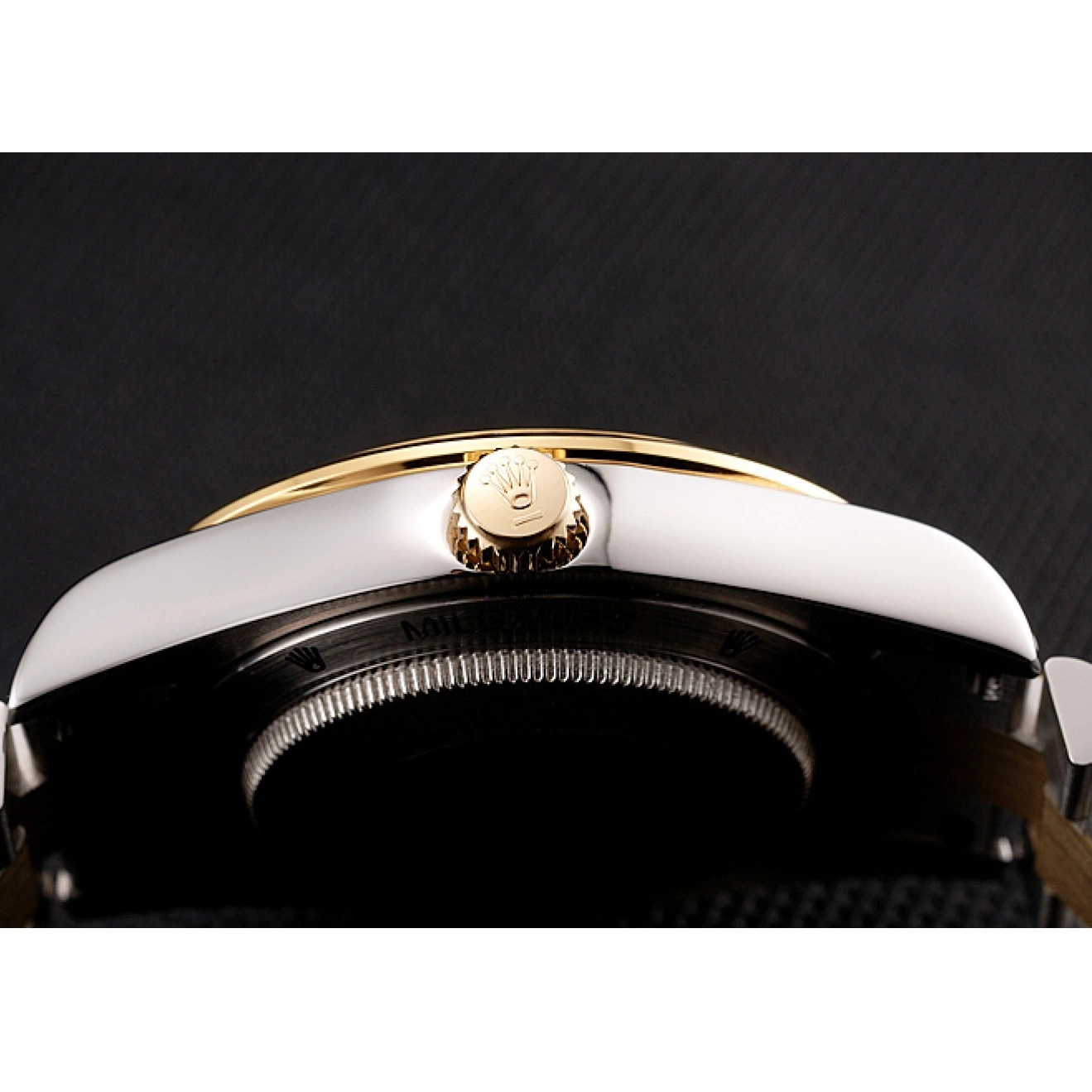 Best AAA Replica Sites Tone Day-Date Rubies Diamonds Dial Swiss Black Two Rolex 1454105 And Bracelet 0816
